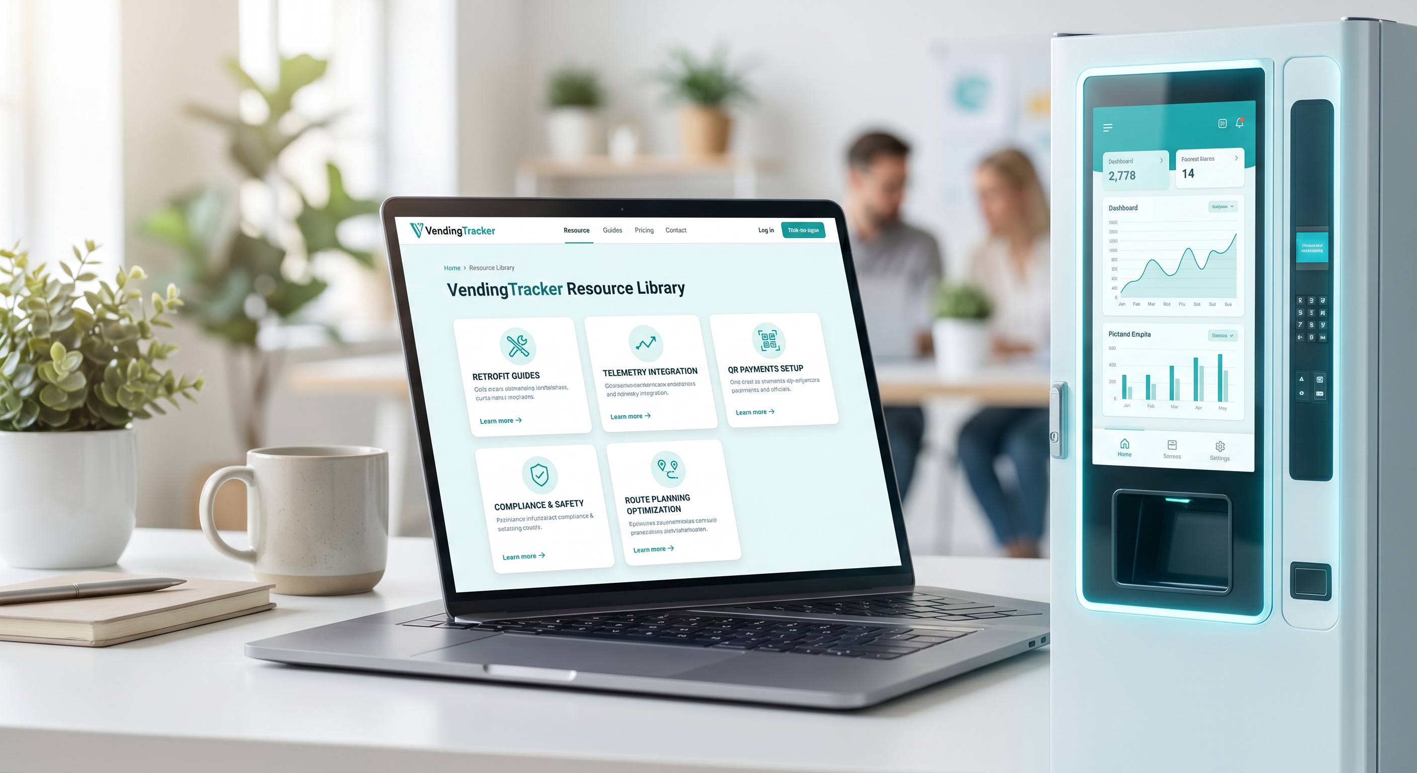 Leitfäden und Ressourcen für Vending-Software in einem VendingTracker-Recherche-Workspace